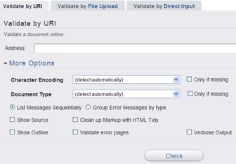 W3 HTML and XHTML validator