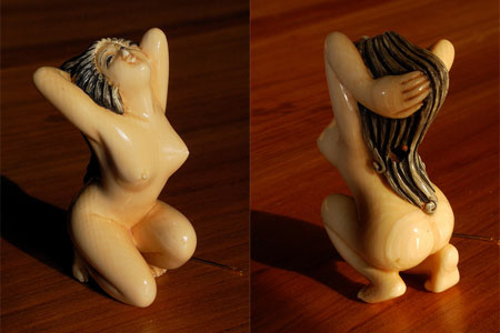 Netsuke Naked Woman