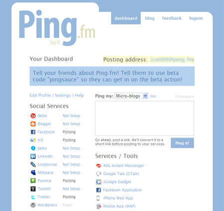 ping.fm ping.fm