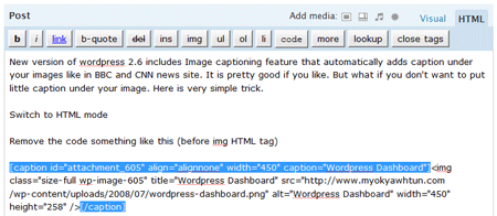remove caption html remove caption html