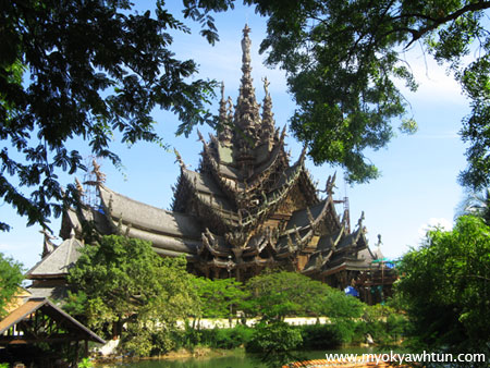 Sanctuary of Truth is a giant wooden temple featuring contemporary fantastic 